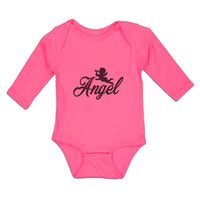 Silhouette of Flying Angel with Trumpet