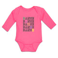 Long Sleeve Bodysuit Baby Dance Typography Word Boy & Girl Clothes Cotton