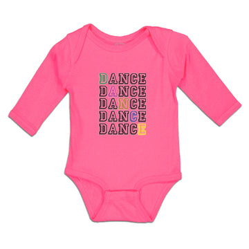 Long Sleeve Bodysuit Baby Dance Typography Word Boy & Girl Clothes Cotton