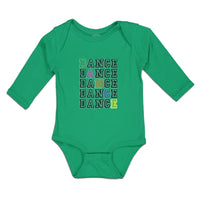Long Sleeve Bodysuit Baby Dance Typography Word Boy & Girl Clothes Cotton - Cute Rascals