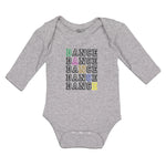 Long Sleeve Bodysuit Baby Dance Typography Word Boy & Girl Clothes Cotton - Cute Rascals