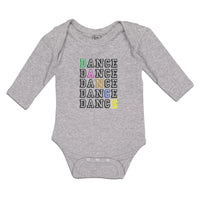 Long Sleeve Bodysuit Baby Dance Typography Word Boy & Girl Clothes Cotton - Cute Rascals