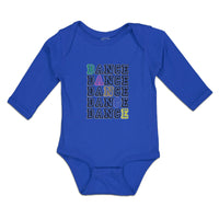 Long Sleeve Bodysuit Baby Dance Typography Word Boy & Girl Clothes Cotton - Cute Rascals