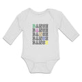 Long Sleeve Bodysuit Baby Dance Typography Word Boy & Girl Clothes Cotton