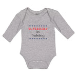 Long Sleeve Bodysuit Baby Hero in Training with Stars Pattern Boy & Girl Clothes - Cute Rascals