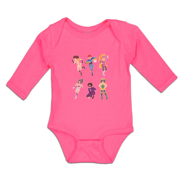 Long Sleeve Bodysuit Baby Animated Super Cartoon Heroes Costumes Cotton - Cute Rascals