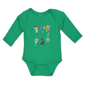 Long Sleeve Bodysuit Baby Animated Super Cartoon Heroes Costumes Cotton