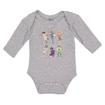 Long Sleeve Bodysuit Baby Animated Super Cartoon Heroes Costumes Cotton - Cute Rascals