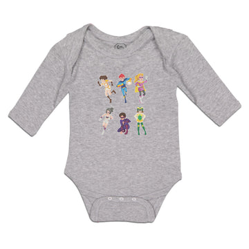 Long Sleeve Bodysuit Baby Animated Super Cartoon Heroes Costumes Cotton