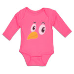 Long Sleeve Bodysuit Baby Bird Beak, Eyes and Facial Expression Cotton - Cute Rascals