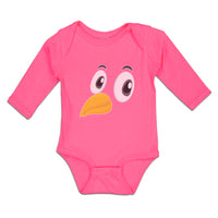 Long Sleeve Bodysuit Baby Bird Beak, Eyes and Facial Expression Cotton - Cute Rascals
