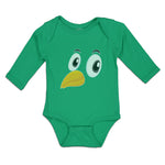 Long Sleeve Bodysuit Baby Bird Beak, Eyes and Facial Expression Cotton - Cute Rascals