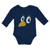 Long Sleeve Bodysuit Baby Bird Beak, Eyes and Facial Expression Cotton - Cute Rascals