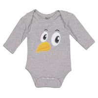 Long Sleeve Bodysuit Baby Bird Beak, Eyes and Facial Expression Cotton - Cute Rascals