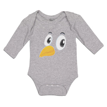 Long Sleeve Bodysuit Baby Bird Beak, Eyes and Facial Expression Cotton