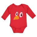 Long Sleeve Bodysuit Baby Bird Beak, Eyes and Facial Expression Cotton