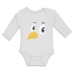 Long Sleeve Bodysuit Baby Bird Beak, Eyes and Facial Expression Cotton - Cute Rascals