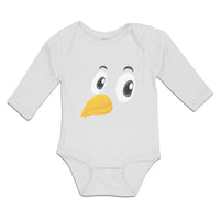 Long Sleeve Bodysuit Baby Bird Beak, Eyes and Facial Expression Cotton - Cute Rascals