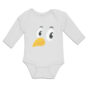 Long Sleeve Bodysuit Baby Bird Beak, Eyes and Facial Expression Cotton
