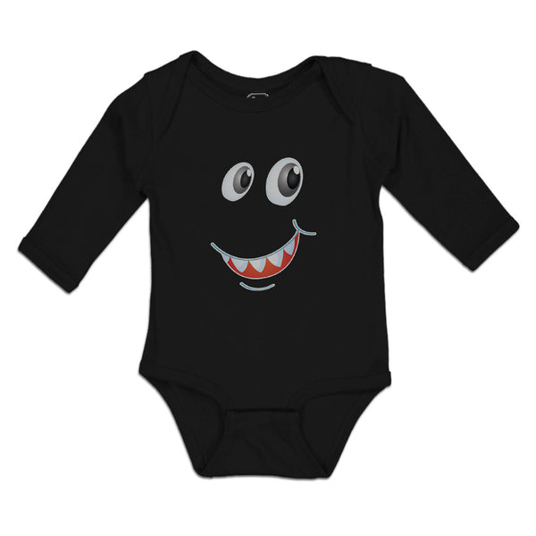 Long Sleeve Bodysuit Baby Funny Cartoon Animal Face with Smile Cotton - Cute Rascals