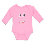 Long Sleeve Bodysuit Baby Funny Cartoon Animal Face with Smile Cotton - Cute Rascals