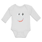 Long Sleeve Bodysuit Baby Funny Cartoon Animal Face with Smile Cotton - Cute Rascals