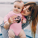 Long Sleeve Bodysuit Baby Coming Soon Hair and Beard, Hipster Character Cotton - Cute Rascals