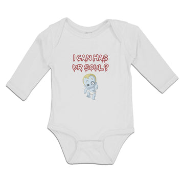 Long Sleeve Bodysuit Baby I Can Has Ur Soul Child Behavior Fictional Character