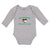 Long Sleeve Bodysuit Baby The Adorable Palestinian Flag on Heart Symbol Cotton