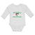 Long Sleeve Bodysuit Baby The Adorable Palestinian Flag on Heart Symbol Cotton