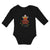 Long Sleeve Bodysuit Baby Candy Corn Cutie with Smiling Face and Stars Cotton - Cute Rascals