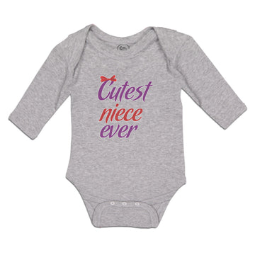 Long Sleeve Bodysuit Baby Cutest Niece Ever with Red Bow Boy & Girl Clothes