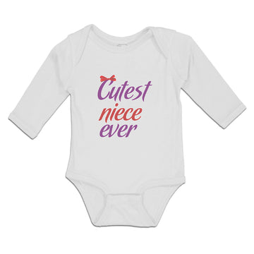Long Sleeve Bodysuit Baby Cutest Niece Ever with Red Bow Boy & Girl Clothes