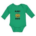 Long Sleeve Bodysuit Baby Baby Boo Halloween Pumpkin Smile Boy & Girl Clothes - Cute Rascals