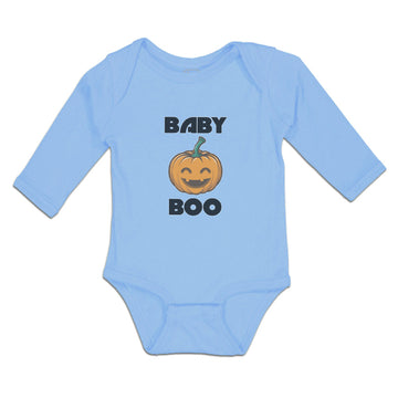 Long Sleeve Bodysuit Baby Baby Boo Halloween Pumpkin Smile Boy & Girl Clothes