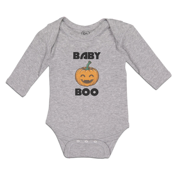 Long Sleeve Bodysuit Baby Baby Boo Halloween Pumpkin Smile Boy & Girl Clothes - Cute Rascals