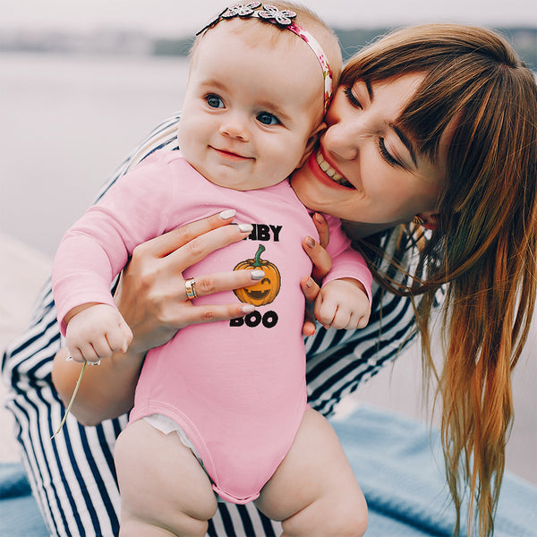 Long Sleeve Bodysuit Baby Baby Boo Halloween Pumpkin Smile Boy & Girl Clothes - Cute Rascals