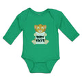 Long Sleeve Bodysuit Baby Cute Little Baby Tiger Sitting Boy & Girl Clothes