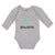 Long Sleeve Bodysuit Baby Sitting Cute Baby Brontosaurus Dinosaur Cotton