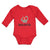 Long Sleeve Bodysuit Baby Sitting Cute Baby Brontosaurus Dinosaur Cotton