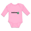 Long Sleeve Bodysuit Baby Grunge Clover Shamrock Leaf St. Patricks Cotton