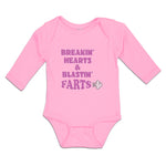Long Sleeve Bodysuit Baby Breakin Hearts & Blastin Farts Blowing Wind Cotton - Cute Rascals