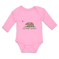 Long Sleeve Bodysuit Baby Flag of California Republic State of United States