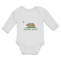 Long Sleeve Bodysuit Baby Flag of California Republic State of United States