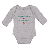 Long Sleeve Bodysuit Baby Carpenterer in Training with Tools Boy & Girl Clothes - Cute Rascals