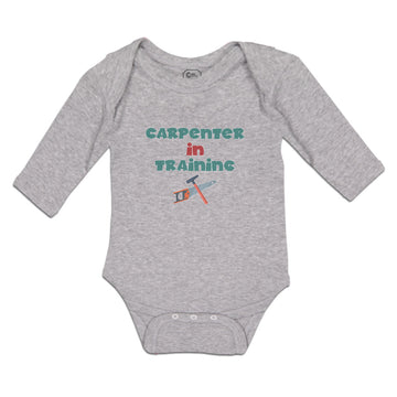 Long Sleeve Bodysuit Baby Carpenterer in Training with Tools Boy & Girl Clothes