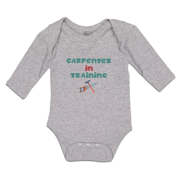 Long Sleeve Bodysuit Baby Carpenterer in Training with Tools Boy & Girl Clothes - Cute Rascals