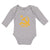 Long Sleeve Bodysuit Baby C.C.C.P Symbol Hammer Sickle and Yellow Star Cotton - Cute Rascals