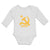 Long Sleeve Bodysuit Baby C.C.C.P Symbol Hammer Sickle and Yellow Star Cotton - Cute Rascals