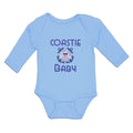 Long Sleeve Bodysuit Baby Coast Guard Auxiliary Coastie Baby Flag Cotton